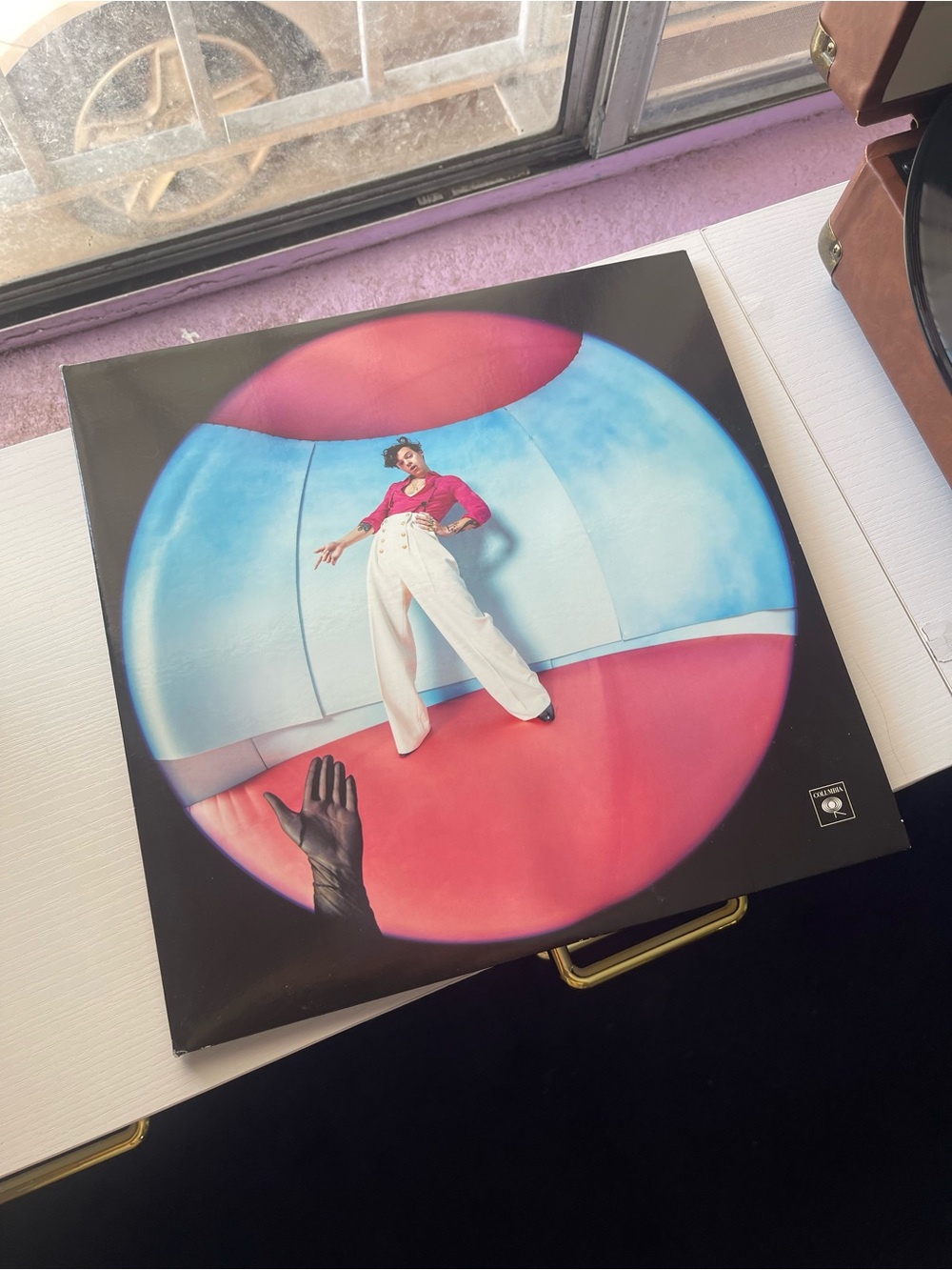 Vinyl LP with Colorful Retro Artwork - Pink & Blue